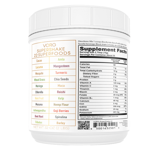 VORG SuperShake: Blend into Smoothies for Comprehensive Nutrition